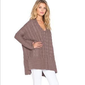 Free People ‘Easy Cable V Neck Sweater’